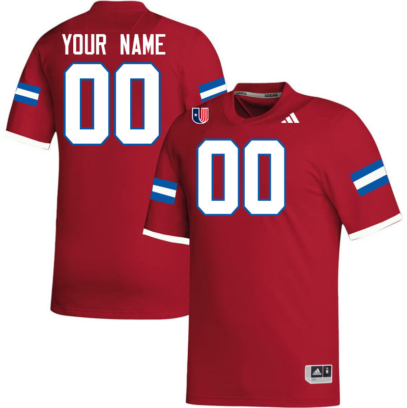 Custom West Georgia Wolves Name And Number Football Jerseys-Red